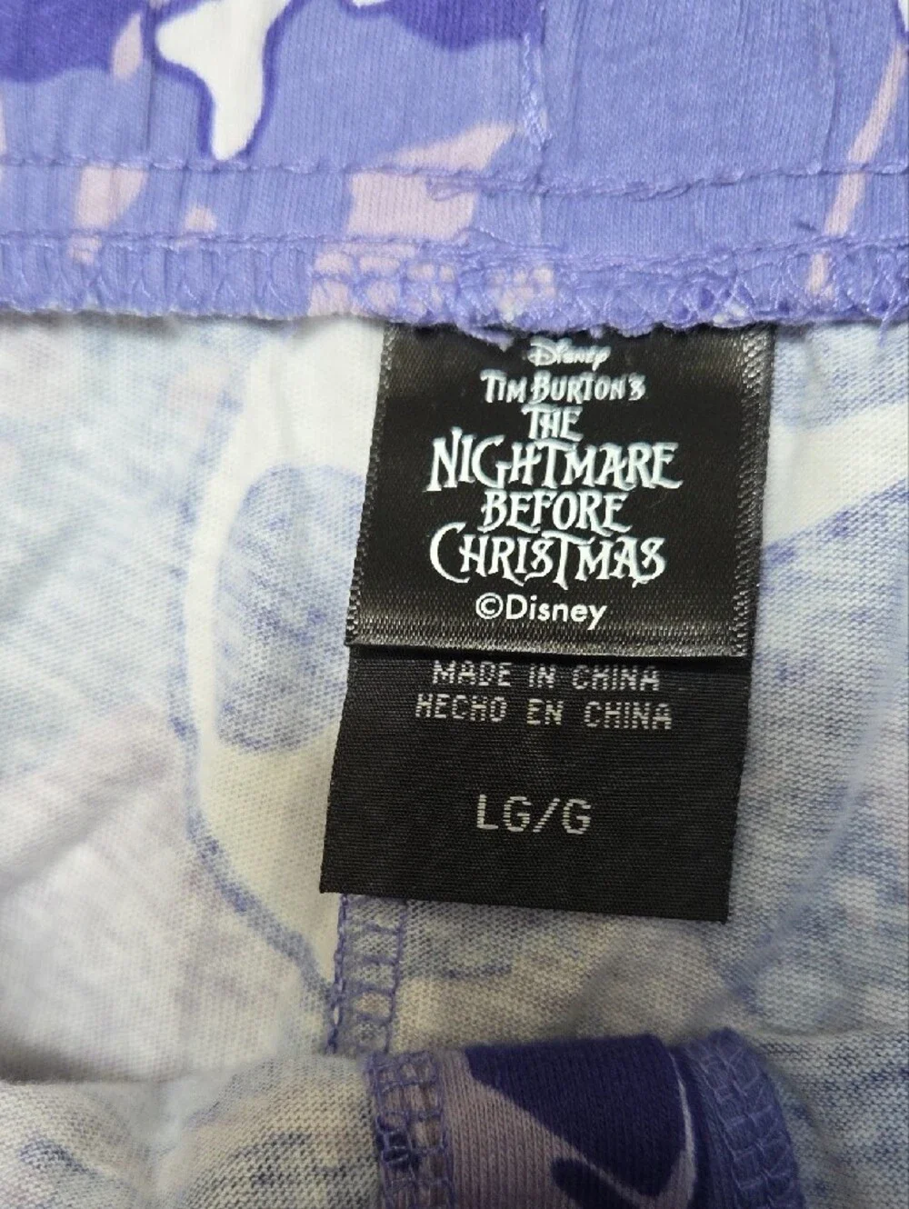 (#3C) Disney Purple Camouflage Skull-Print Pajama Pants - Picture 2 of 6